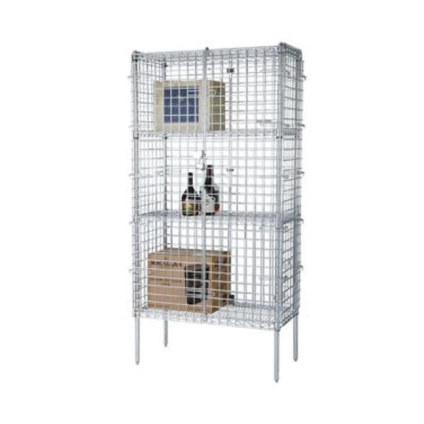 Focus Foodservice FocusFoodService FSEC184863 18 in. W x 48 in. L x 63 in. H Security Cage - Chrome FSEC184863 - main